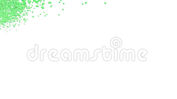 墙的甜绿色液体为背景慢镜头拍摄阿尔法通道包括为卢马哑光第2条视频的预览图