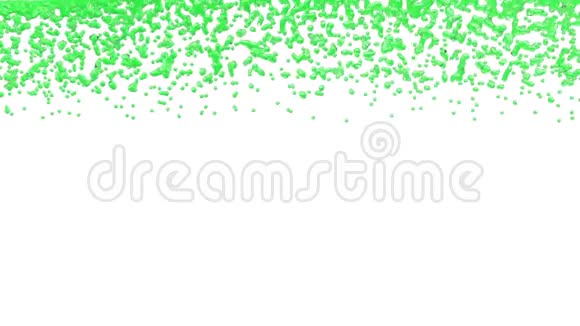 墙的甜绿色液体为背景慢镜头拍摄阿尔法通道包括为卢马哑光第3条视频的预览图