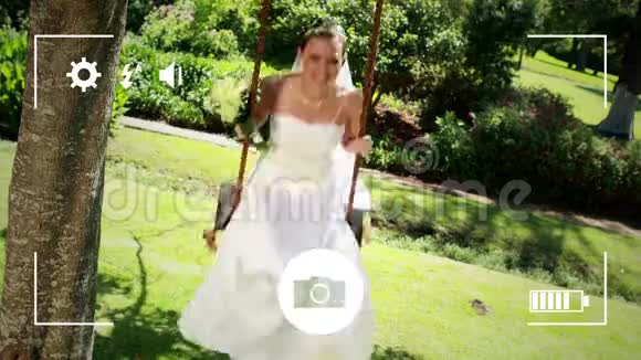 在数码相机拍摄新娘的照片视频的预览图