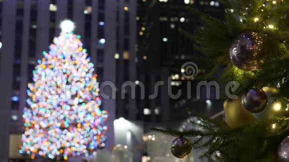 纽约著名而壮观的圣诞树视频的预览图