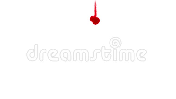 红墨水在白色背景上溶解在水中用Luma哑光计算机仿真的三维渲染V1一次流动视频的预览图