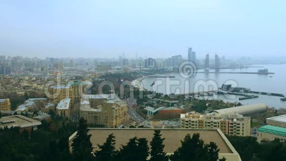 阿塞拜疆巴库湾全景视频的预览图