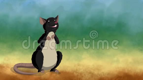 黑鼠坐动画视频的预览图