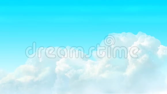 白云在蓝天中的移动随着视频剪辑过程的速度视频的预览图