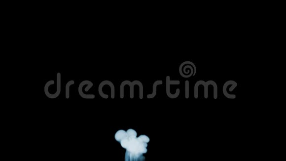 三维动画美丽的烟雾在黑色背景上的视觉效果与烟雾V6视频的预览图