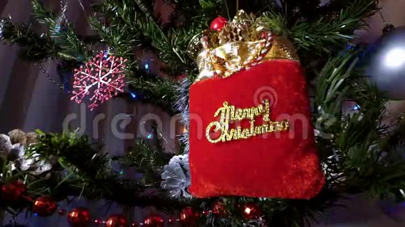 圣诞假期xmass树圣诞包快乐视频的预览图