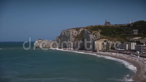 法国诺曼底埃特雷特海岸线风景视频的预览图