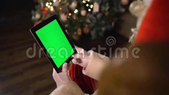 圣诞老人数字垫绿色屏幕视频的预览图