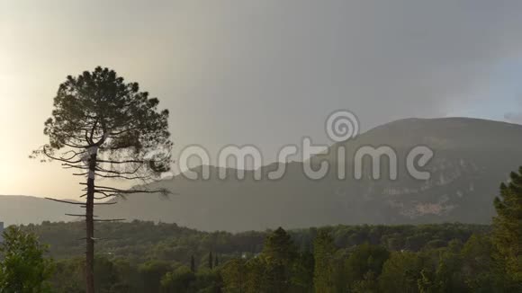 法国普罗旺斯的佩斯阿里埃的时光流逝夏天的山丘和阿尔卑斯山的山脚下靠近格拉斯视频的预览图