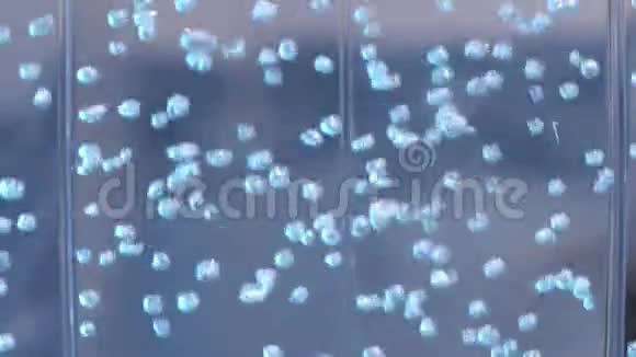 气泡空气上升到水面水族箱内清水中的气泡视频的预览图