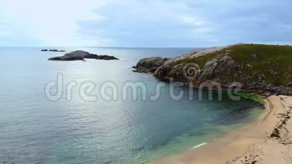 飞越苏格兰希格拉海滩美丽的风景视频的预览图