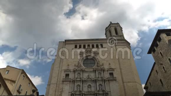 圣玛丽大教堂是西班牙加泰罗尼亚吉罗纳最著名和最受欢迎的地标视频的预览图