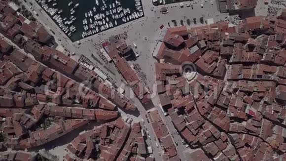 克罗地亚Rovinj的俯视图未经修改的日志格式视频的预览图
