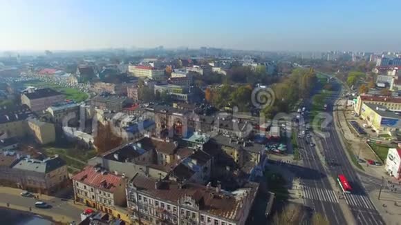 卢布林波兰中央大街2017年9月空中录像视频的预览图