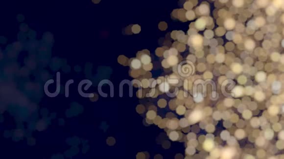 闪烁的一面温暖的白色波克圣诞灯光背景视频的预览图