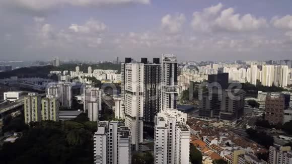 新加坡城市天际线美景阳光明媚阳光明媚视频的预览图