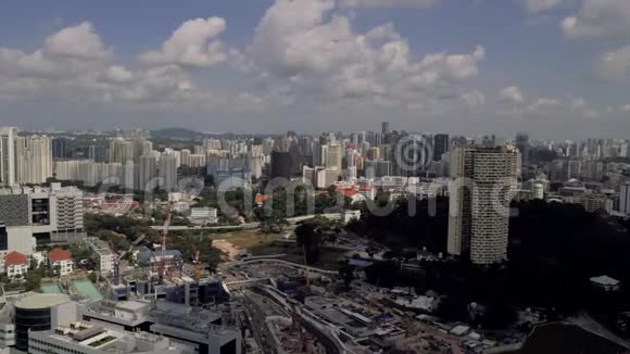 新加坡城市天际线美景阳光明媚阳光明媚视频的预览图