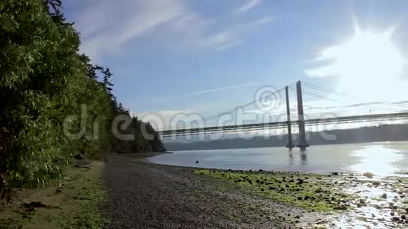 带渔夫和桥的全景视频的预览图