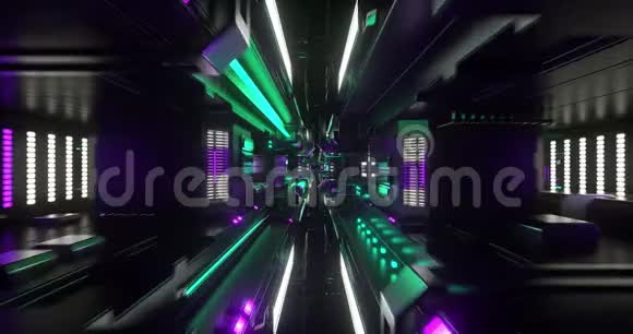 科幻未来主义走廊视频的预览图