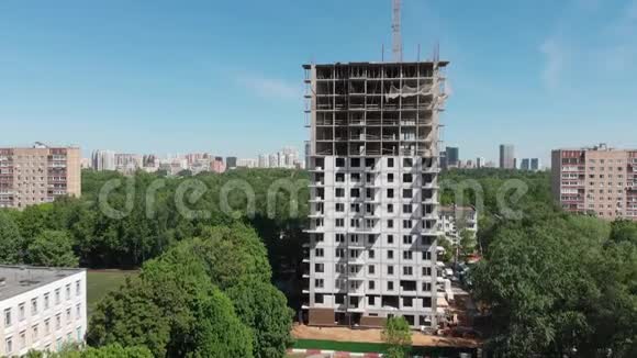 俄罗斯莫斯科多层住宅楼建设视频的预览图