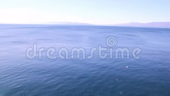 海景海洋自然背景自然景观视频镜头美丽的地中海全景夏日视频的预览图