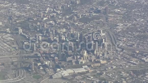 达拉斯市中心的鸟瞰图视频的预览图