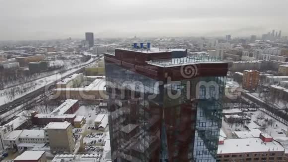 冬季现代建筑景观视频的预览图