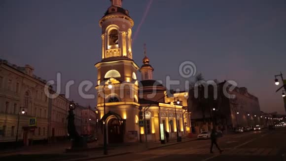 莫斯科的街道和教堂视频的预览图