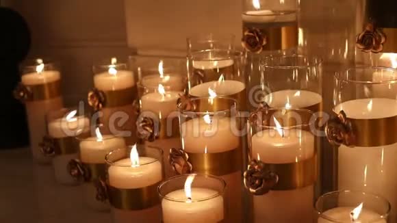 装饰蜡烛新年圣诞节新年装饰品新年晚会宴会装饰视频的预览图