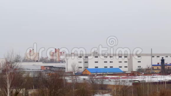 冬季景观市的工业区逃离视频的预览图