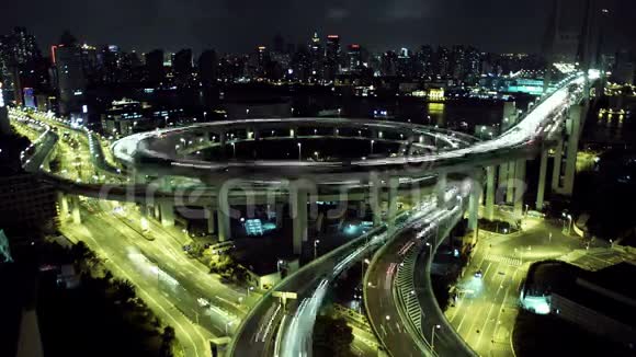 上海南浦大桥的时间推移夜景视频的预览图