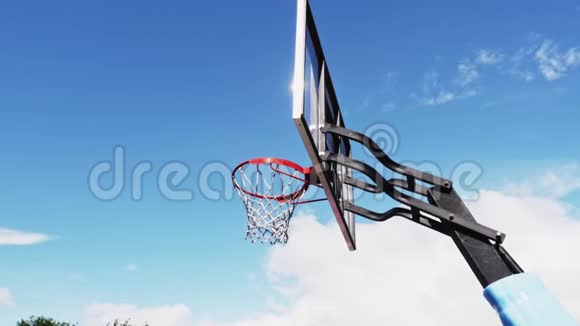 篮球戒指准备一场街球比赛街头培训视频的预览图