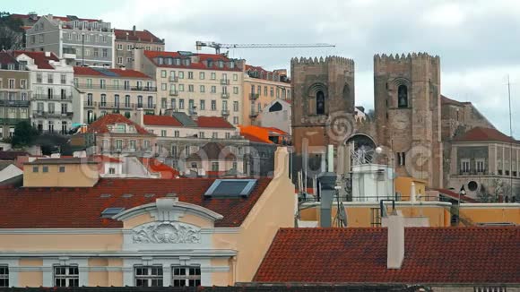 里斯本全景空中观景里斯本是葡萄牙的首都和最大的城市里斯本是欧洲大陆视频的预览图