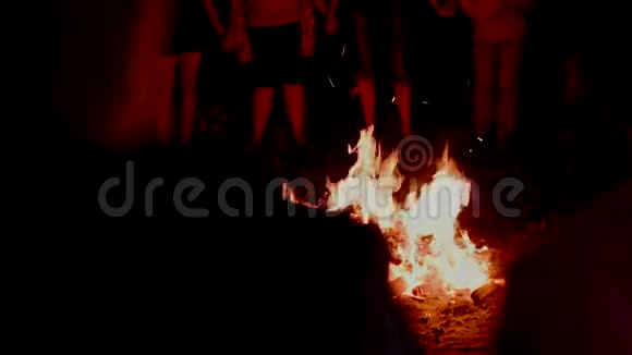 后院的大篝火视频的预览图