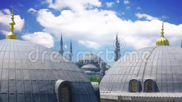 土耳其伊斯坦布尔著名的蓝色清真寺视频的预览图