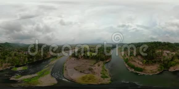 热带景观河流农民土地vr360视频的预览图