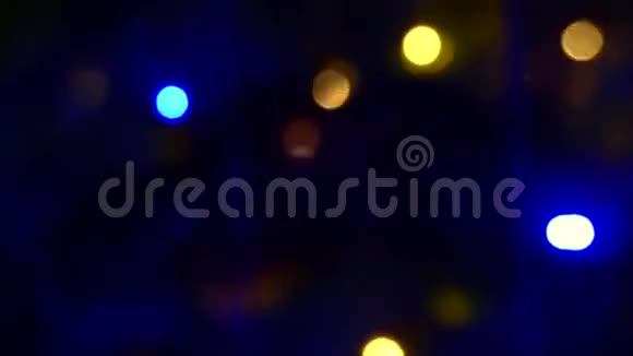 神奇的圣诞灯模糊圆圈背景深度视频的预览图