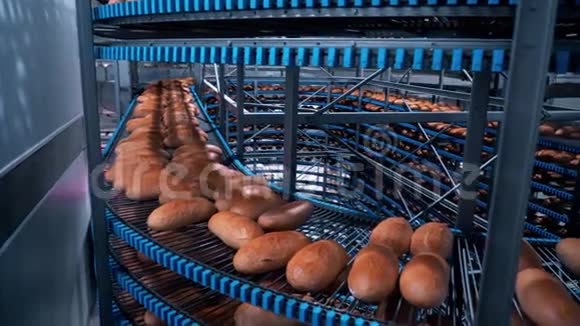 面包店的面包制作新鲜烘焙面包视频的预览图