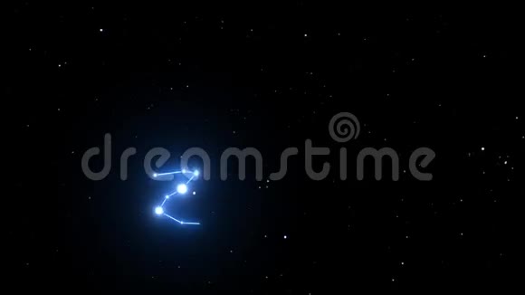 天蝎座美丽的星夜背景视频的预览图