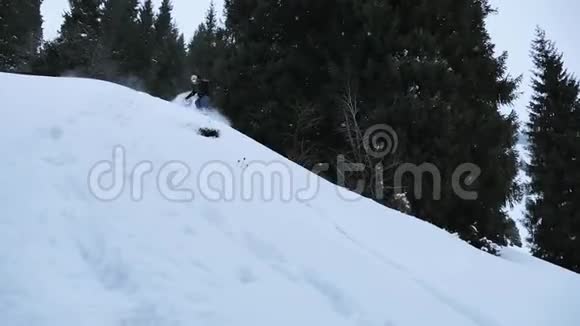 最快的滑雪板极限滑雪速骑视频的预览图
