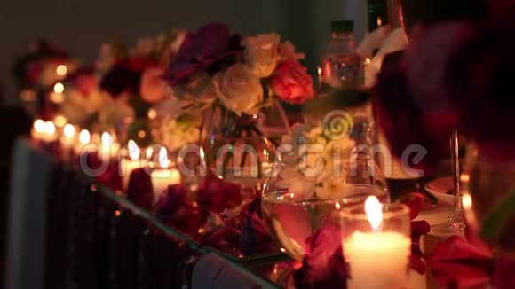 装饰蜡烛新年圣诞节新年装饰品新年晚会宴会装饰视频的预览图