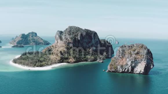 泰国美丽的波达岛的鸟瞰图视频的预览图