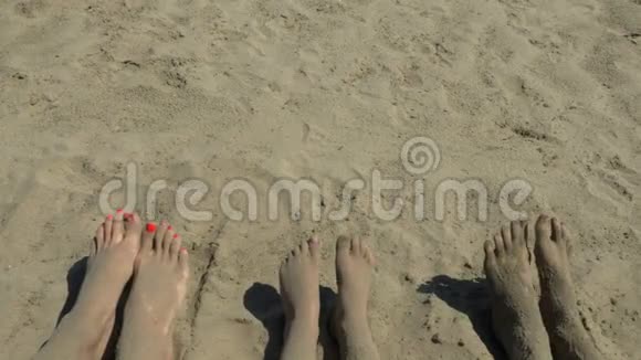 一家人光着脚在岸上视频的预览图