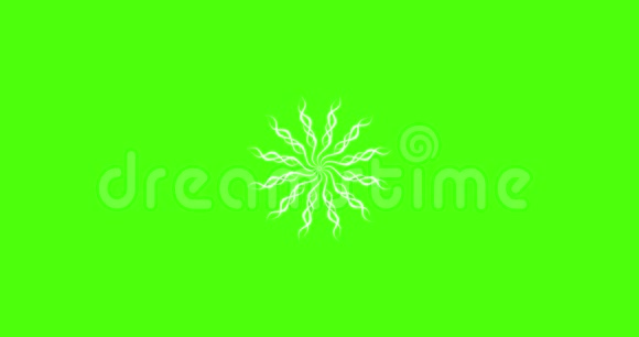 绿色背景上的动画染色的绿色背景视频动画元素为白色视频的预览图