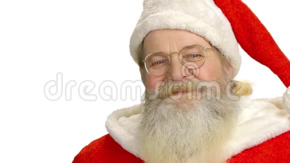 圣诞老人的脸被隔离了视频的预览图