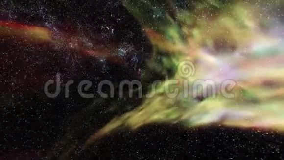 太空2040在深空中飞行穿过星域视频的预览图