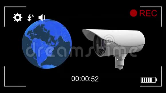 闭路电视摄像机和数字地球仪视频的预览图