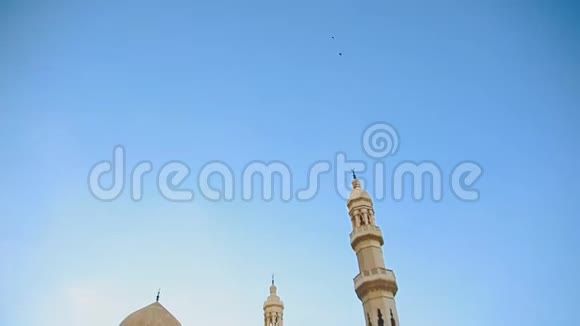 埃及亚历山大的ElMursiAbuElAbbass清真寺的大倾斜下射视频的预览图