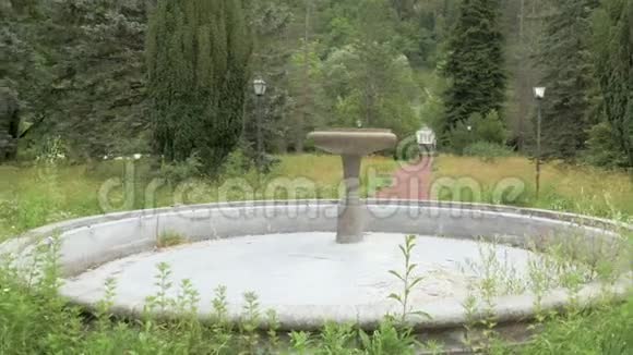 在乔治亚州博罗密市罗曼诺夫宫公园的古泉周围视频的预览图
