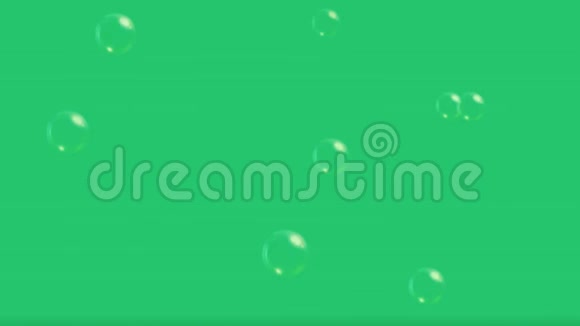 绿色背景上的气泡视频的预览图
